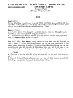 Tài liệu GDCD 12: Đề thi - Đáp án HK1 2010-2011