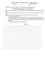 Bài giảng Kiểm tra HKI-vật lí 9