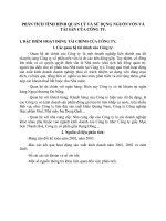 PHÂN TÍCH TÌNH HÌNH QUẢN LÝ VÀ SỬ DỤNG NGUỒN VỐN VÀ TÀI SẢN CỦA CÔNG TY