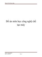 Đồ án môn học công nghệ chế tạo máy