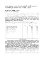 THỰC TRẠNG CÔNG TÁC GIẢI QUYẾT KHIẾU NẠI CÁC NGHIỆP VỤ BẢO HIỂM CON NGƯỜI TẠI PJICO