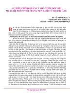 SỰ ĐIỂU CHỈNH QUẢN LÝ NHÀ NƯỚC ĐỐI VỚI QUAN HỆ PHÂN PHỐI TRONG NỀN KINH