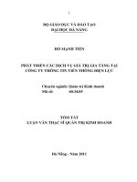 Phát triển các dịch vụ giá trị gia tăng tại công ty thông tin viễn thông điện lực 
