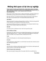 Những thói quen có lợi cho sự nghiệp