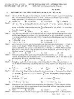 Bài giảng Đề thi thư ĐH lần I-2011-CVATN