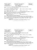 Tài liệu Đề + ĐA toán 6 - HKI 2010-2011