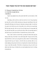 THỰC TRẠNG THU HÚT FDI VÀO NGÀNH DỆT MAY