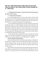 MỘT SỐ Ý KIẾN NHẰM HOÀN THIỆN CÔNG TÁC KẾ TOÁN TSCĐ TẠI CÔNG TY CẤP THOÁT NƯỚC VÀ MÔI TRƯỜNG SỐ II