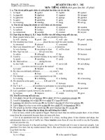 ĐỀ KIỂM TRA HỌC KÌ I - LỚP 8 NĂM HỌC 2010 - 2011