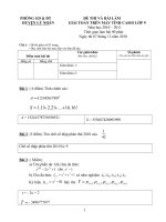 Đề thi CASIO chọn HSG cấp Tỉnh 2010- 2011