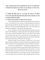 THỰC TRẠNG KẾ TOÁN CHI PHÍ SẢN XUẤT VÀ TÍNH GIÁ THÀNH SẢN PHẨM TẠI CÔNG TY CỔ PHẦN CAVICO XÂY DỰNG HẠ TẦNG