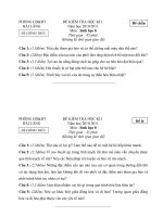 Bài giảng Đề và đáp án Sinh 8 HKI 2010-2011