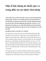 Một số hội chứng do thuốc gây ra trong điều trị các bệnh viêm khớp