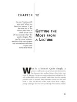 Getting the Most from a Lecture