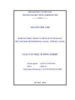 Đánh giá thực trạng và đề xuất sử dụng đất đến năm 2020 thành phố bắc giang 