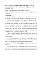 ĐẦU TƯ VÀ HOẠT ĐỘNG KINH DOANH DU LỊCH ĐỐI VỚI SỰ NGHIỆP PHÁT TRIỂN KINH TẾ XÃ HỘI CỦA VIỆT NAM GIAI ĐOẠN 2000