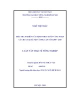 Điều tra nghiên cứu bệnh virus xoăn vàng ngọn cà chua tại hà nội và phụ cận năm 2009 2010 