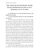 THỰC TRẠNG KẾ TOÁN DOANH THU, CHI PHÍ, KẾT QUẢ KINH DOANH TẠI CÔNG TY XUẤT NHẬP KHẨU VẬT TƯ TÀU THỦY