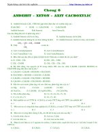 Bài giảng Luyện Trắc nghiệm Hóa 12 số 4