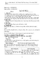 Gián án sinh học 8 cả năm theo chuẩn kiến thức