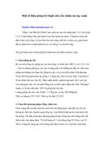 Một số biện pháp kỹ thuật chủ yếu chăm sóc lạc xuân