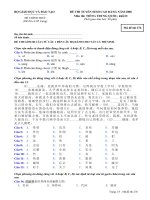 Đề Thi Tiếng Trung 276 Khối D 2008