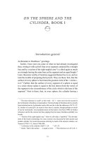 On the Sphere and the Cylinder, Book I