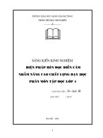 Gián án sáng kiến kinh nghiệm Đọc diễn cảm
