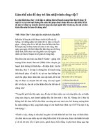 Làm thế nào để duy trì lửa nhiệt tình công việc?