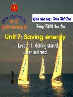 Unit 7 Lesson 1 Getting...read