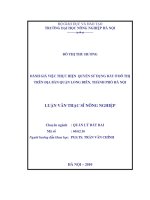 Đánh giá việc thực hiện quyền sử dụng đất ở đô thị trên địa bàn quận long biên, thành phố hà nội 