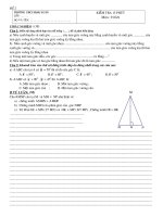 Tài liệu Bài kiểm tra 15 phút đầu tiên của HK II