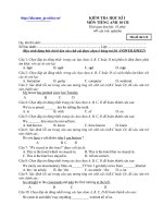 Anh 10 Đề thi HK I số 2