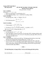 Tài liệu de thi thu DH khoi D - THPT Kinh Mon II