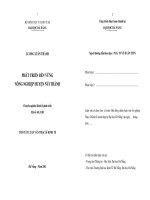 Phát triển bền vững nông nghiệp huyện núi thành 