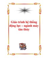  Giáo trình hệ thống động lực – ngành máy tàu thủy