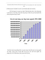 VẬN DỤNG PHÂN TÍCH GIÁ TRỊ SẢN XUẤT XÂY LẮP  GIAI ĐOẠN 1997- 2001 VÀ DỰ BÁO 2002