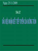 Bài soạn DẤU HIỆU NHẬN BIẾT TIẾP TUYẾN