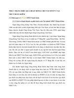 THỰC TRẠNG HIỆU QUẢ HOẠT ĐỘNG CHO VAY DNNVV TẠI NHCT HOÀN KIẾM