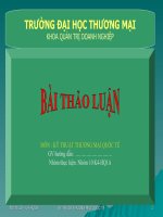 Đề tài “phân tích phương thức gia công quốc tế và nhận xét gia công ngành da giầy ở Việt Nam”