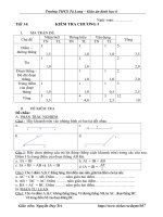 Bài soạn HÌNH 6 - TIẾT 14 - KIỂM TRA 1 TIẾT