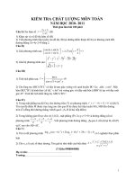 Tài liệu ĐỀ THI THỬ 2011- TRUNG TÂM SƯ PHẠM