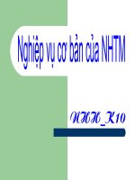 Nghiệp vụ cơ bản của NHTM 
