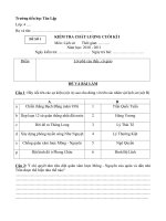 Bài soạn đê kiểm tra lớp 4