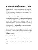 Để trở thành nhà đầu tư chứng khoán