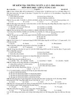 Bài soạn Đề KT thường xuyên Hoá 12NC lần 1 HK1