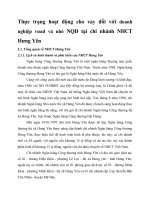 Thực trạng hoạt động cho vay đối với doanh nghiệp vưad và nhỏ NQD tại chi nhánh NHCT Hưng Yên