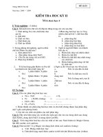 Gián án Ktra học ky II - Hóa 8