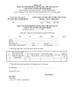 BÁO CÁO TÌNH HÌNH SỬ DỤNG, DUY TRÌ, BẢO QUẢN CHUẨN ĐO LƯỜNG ĐỂ KIỂM ĐỊNH