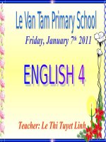 Bài giảng Unit seven - My Day ( A 1, 2, 3)